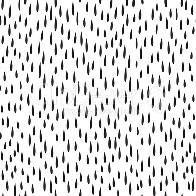 Abstract dot pattern. Water drop seamless ornament. Raindrop orn