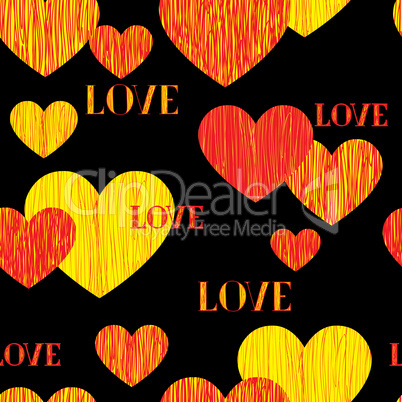 Love heart seamless pattern. Happy Valentines day wallpaper. Lov