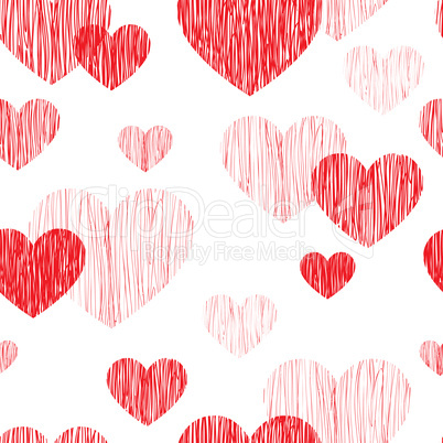 Love heart seamless pattern. Happy Valentines day wallpaper. Lov