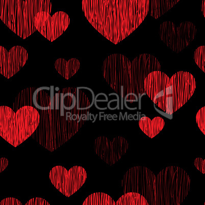 Love heart seamless pattern. Happy Valentines day wallpaper. Lov