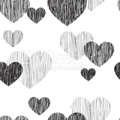 Love heart seamless pattern. Happy Valentines day wallpaper. Lov