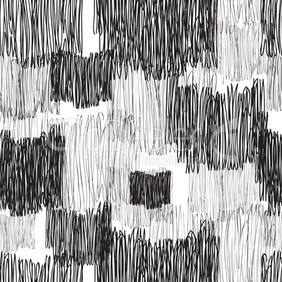 Abstract geometric seamless pattern. Monochrome pencil drawing l