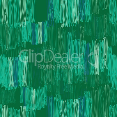 Abstract geometric seamless pattern. green floral pencil drawing