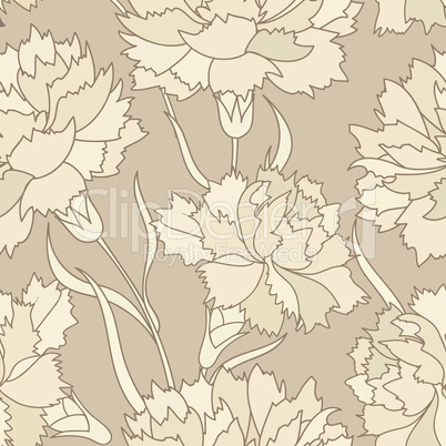 Floral retro seamless pattern. Flower background. Floral seamles