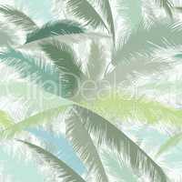 Floral pattern with palm tree leaves. Summer nature tropical orn