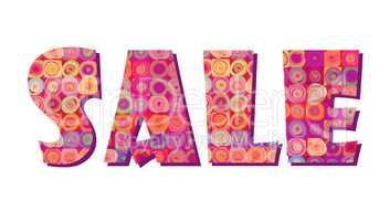 Sale banner. Big summer sale skicker over pink background