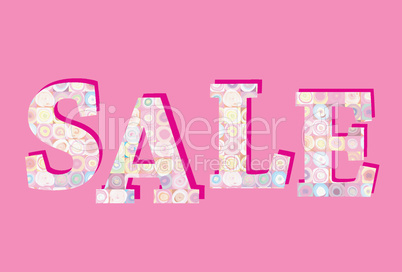 Sale banner. Big summer sale skicker over pink background