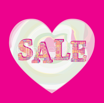 Sale banner. Big summer sale skicker over pink background