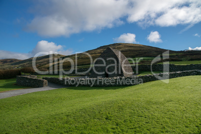 Gallarus Oratory with cloudy sky