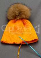 Orange handmade hat