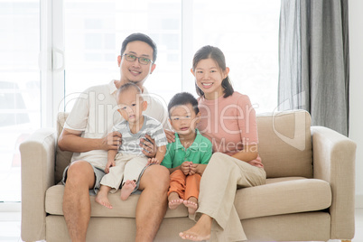 Happy Asian family portrait