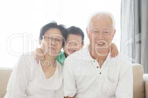 Asian grandparents and grandchild