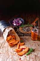 rosemary Potato wedges from the oven