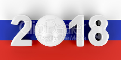 Russia 2018 football concept image