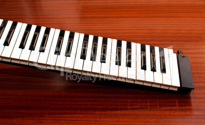 Part of the music keyboard