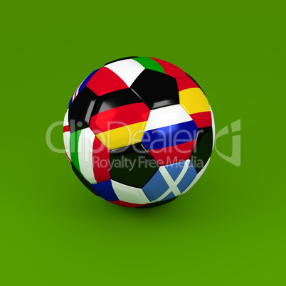 Soccer ball with flags, Soccer competition