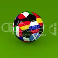 Soccer ball with flags, Soccer competition