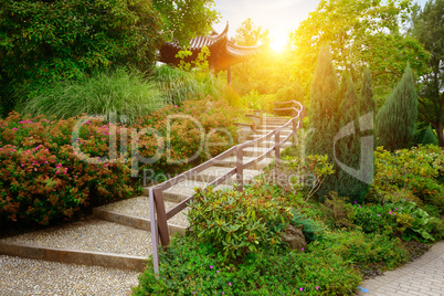 stone staircase in beautiful park