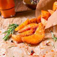 rosemary Potato wedges from the oven