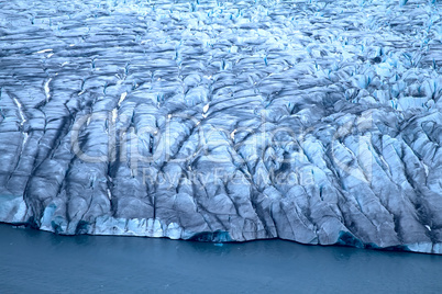 Harsh glaciers of Arctic. Live glacier