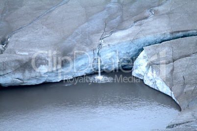 Harsh glaciers of Arctic. Live glacier