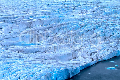 Harsh glaciers of Arctic. Live glacier