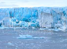 Harsh glaciers of Arctic. Live glacier