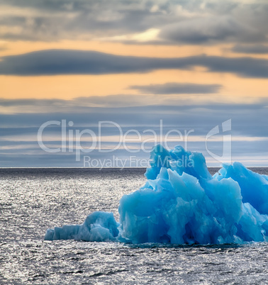 Arctic iceberg ice stock area Novaya Zemlya.