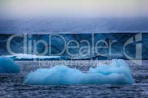 Wall of Ice sheet glacier
