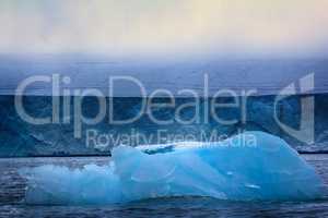 Wall of Ice sheet glacier