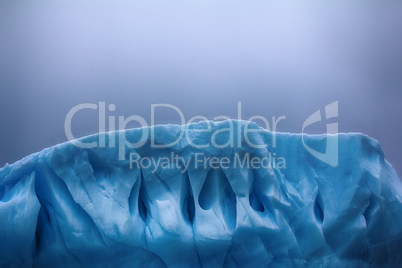 Iceberg fanciful shapes, blue fresh ice