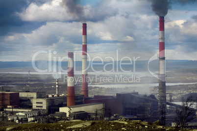 Copper-Nickel plant in smoke