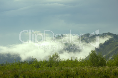 landscape of mountains of Altai Republic.