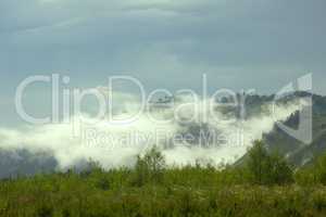 landscape of mountains of Altai Republic.