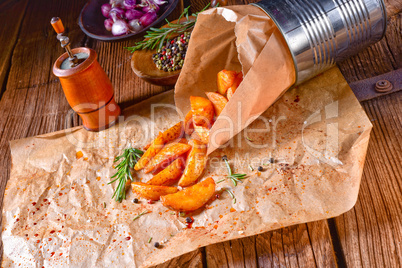 rosemary Potato wedges from the oven