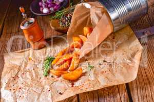 rosemary Potato wedges from the oven