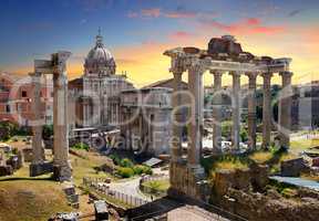 Temples and ruins of Roman Forum