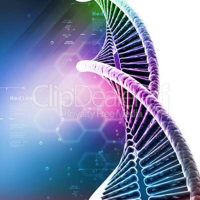 DNA in color background