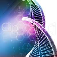DNA in color background