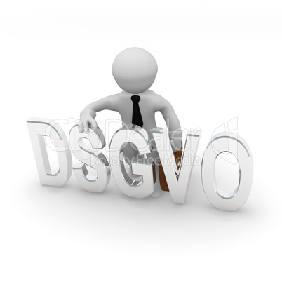 Small 3d character with DSGVO