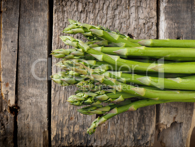 Fresh organic gree asparagus