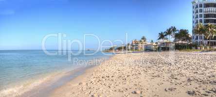 Clear blue sky over Lowdermilk Beach