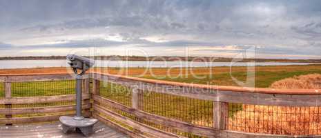 Bird viewer overlooking the wetland and marsh at the Myakka Rive