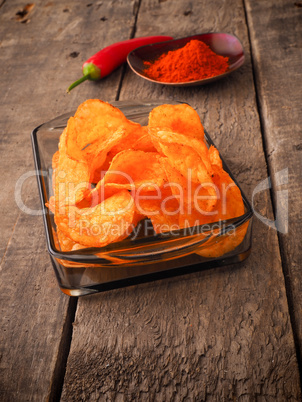 Spicy potato chips