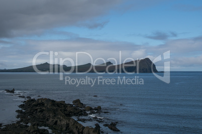 Irish landscape with cloudy sky