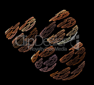 image of one Digital Fractal on Black Color image of one Digital Fractal on Black Color