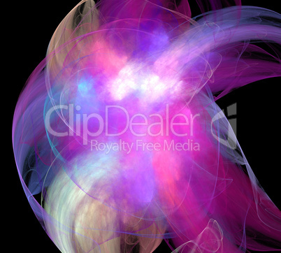 image of one Digital Fractal on Black Color image of one Digital Fractal on Black Color
