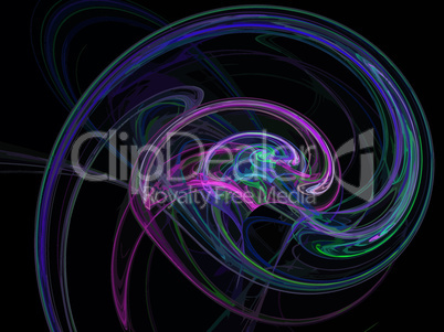 image of one Digital Fractal on Black Color image of one Digital Fractal on Black Color