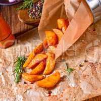 rosemary Potato wedges from the oven