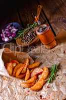 rosemary Potato wedges from the oven